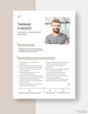 Financial Accounting Manager Resume