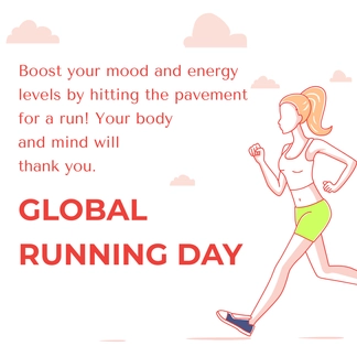 Free Global Running Day Instagram Post Template to Edit Online