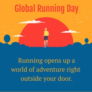 Free Global Running Day WhatsApp Post Template to Edit Online