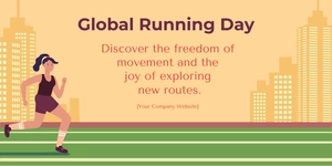 Free Global Running Day X Post Template to Edit Online