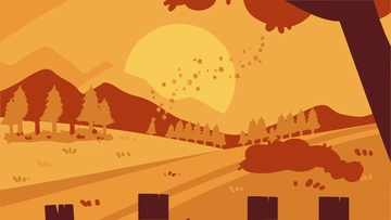 Free Sunset Leaves Fall Background to Edit Online