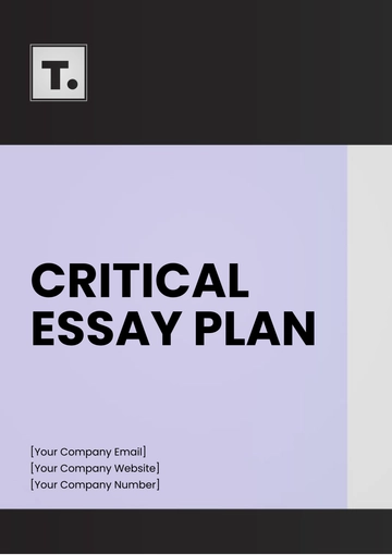 Free Critical Essay Plan Template to Edit Online