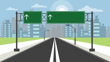 Free Green Road Sign Background to Edit Online