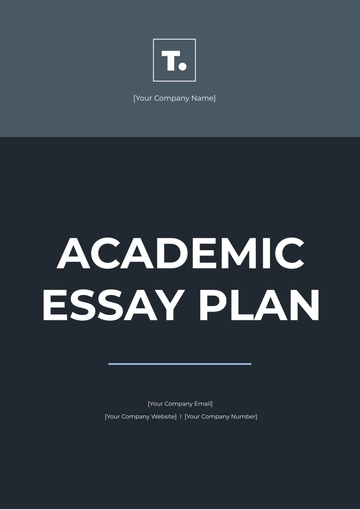Free Academic Essay Plan Template to Edit Online