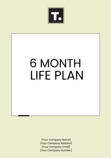 Free 6 Month Life Plan Template to Edit Online