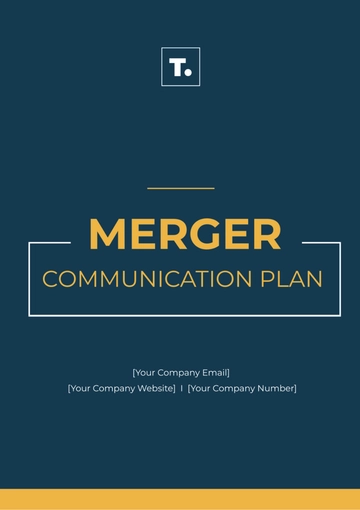 Free Merger Communication Plan Template to Edit Online