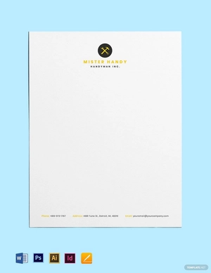 Handyman Services Letterhead Template