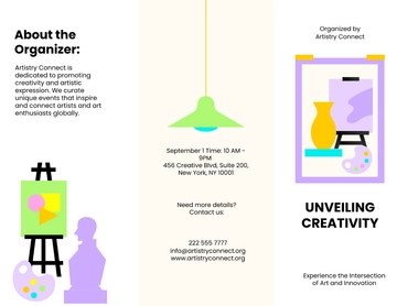 Free Art Brochure Template to Edit Online