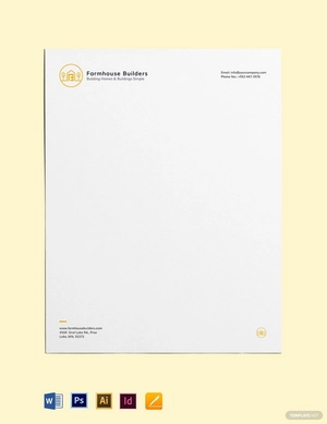 Construction Business Letterhead Template