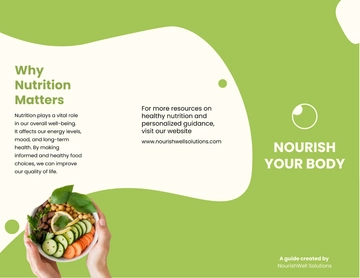 Free Healthy Nutrition Brochure Template to Edit Online