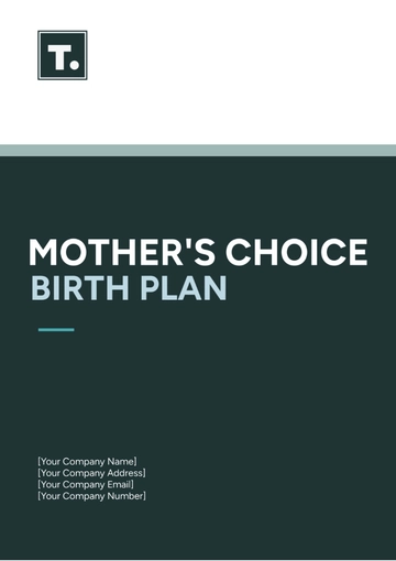 Free Mother's Choice Birth Plan Template to Edit Online