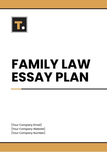 Free Family Law Essay Plan Template to Edit Online