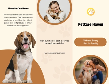 Free Pet Services Brochure Template to Edit Online