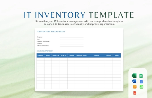 IT Inventory Template IT Inventory Template