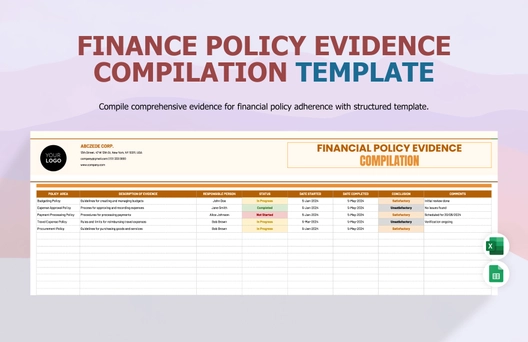 Financial Policy Evidence Compilation Template