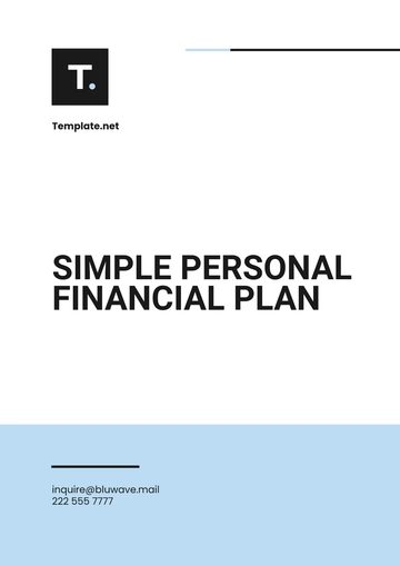 Free Simple Personal Financial Plan Template to Edit Online