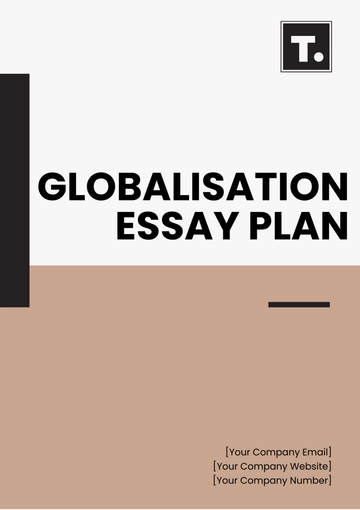 Free Globalisation Essay Plan Template to Edit Online