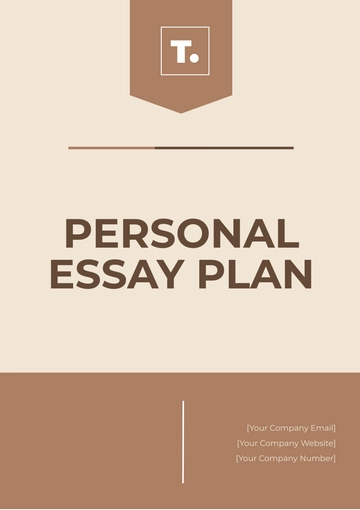 Free Personal Essay Plan Template to Edit Online