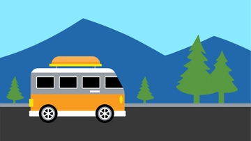Free Travel Camp Car Background to Edit Online