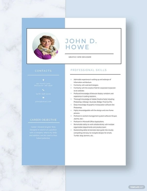 Graphic Web Designer Resume
