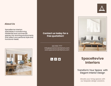 Free Interior Design Brochure Template to Edit Online