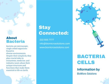 Free Bacteria Cell Brochure Template to Edit Online