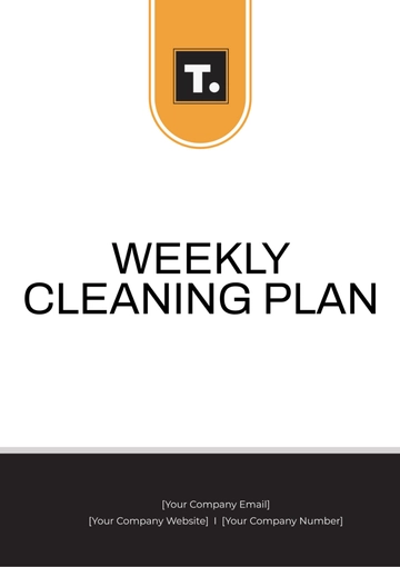 Free Weekly Cleaning Plan Template to Edit Online