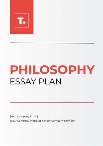 Free Philosophy Essay Plan Template to Edit Online