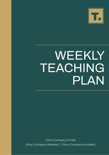 Free Weekly Teaching Plan Template to Edit Online Free Weekly Teaching Plan Template to Edit Online