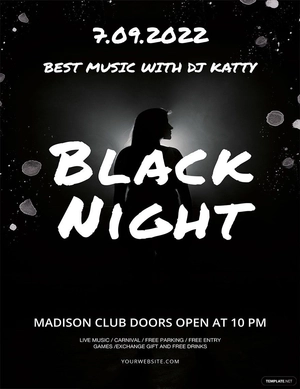 Black Night Flyer Template