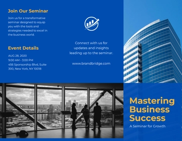 Free Seminar Brochure Template to Edit Online