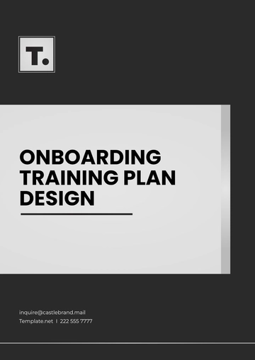 Free Onboarding Training Plan Design Template to Edit Online