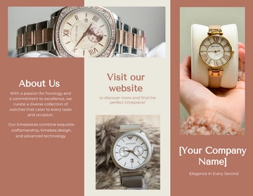 Free Watch Store Trifold Brochure Template to Edit Online