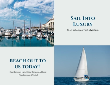 Free Yachting Bifold Brochure Template to Edit Online