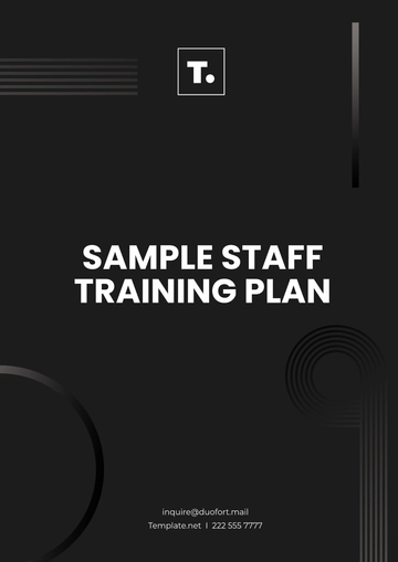 Free Sample Staff Training Plan Template to Edit Online