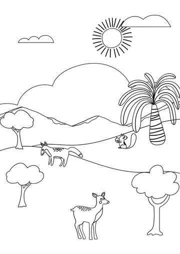 Free World Environment Day Drawing for Kids Template to Edit Online
