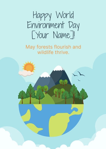 Free World Environment Day Wishes Template to Edit Online