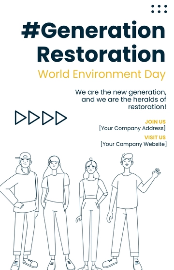 Free World Environment Day Drawing Poster Template to Edit Online