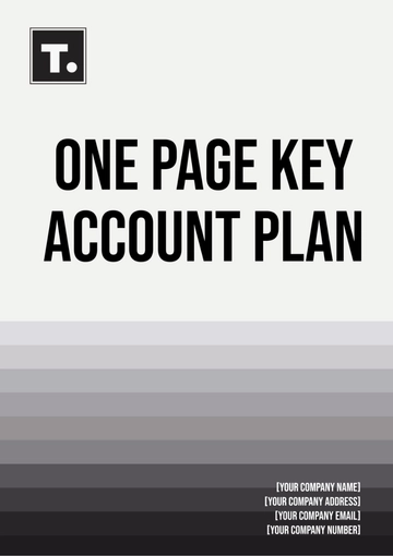 Free One Page Key Account Plan Template to Edit Online