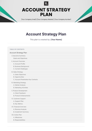 Free Account Strategy Plan Template to Edit Online