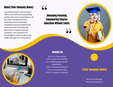 Free Online School Brochure Template to Edit Online
