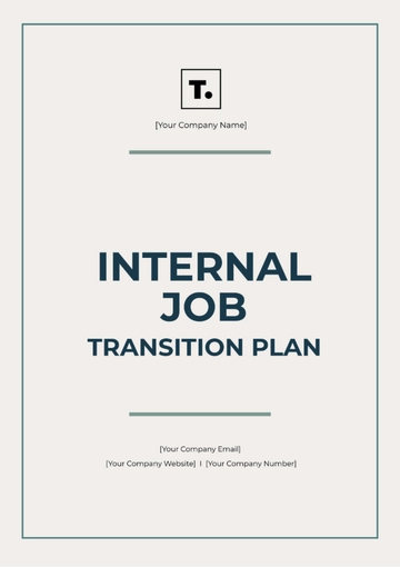 Free Internal Job Transition Plan Template to Edit Online