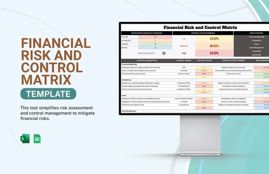 Financial Risk and Control Matrix Template