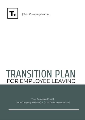 Free Transition Plan For Employee Leaving Template to Edit Online