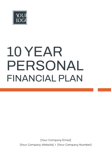 Free 10 Year Personal Financial Plan Template to Edit Online
