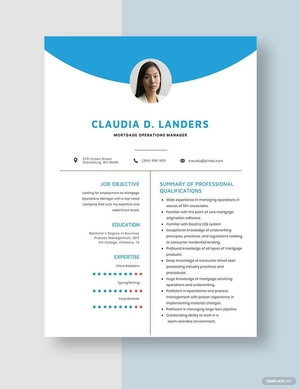 Mortgage Operations Manager Resume