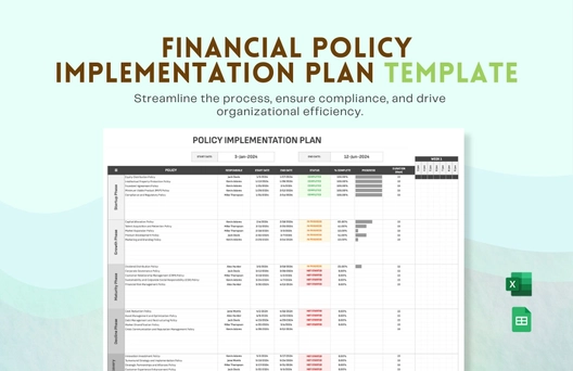Financial Policy Implementation Plan Template