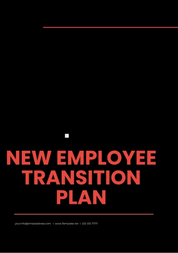 Free New Employee Transition Plan Template to Edit Online