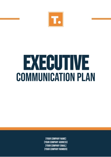 Free Executive Communication Plan Template to Edit Online