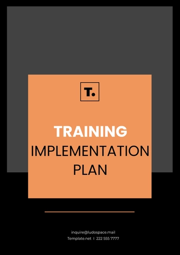 Free Training Implementation Plan Template to Edit Online